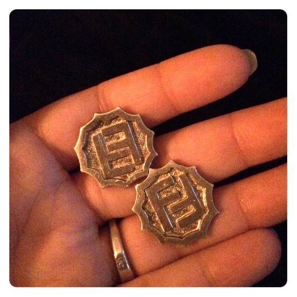 Fendi mid century Stirling silver antique earrings - Picture 4 of 8